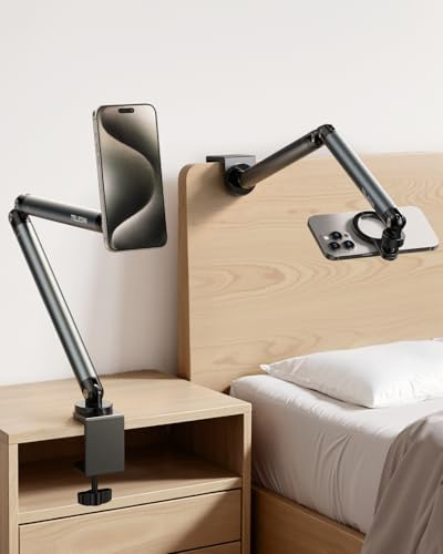 TELESIN° Supporto Magnetico per Telefono da Tavolo | Base Regolabile con MagSafe per Live Streaming, Smartworking e Relax a Letto | Compatibile con iPhone, Android, iPad, Dispositivi Cellulari