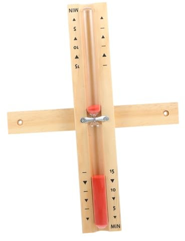 COLLBATH Glass Tube Hourglass Timer Wooden Sauna Timer Decor Ornament Sauna Clock