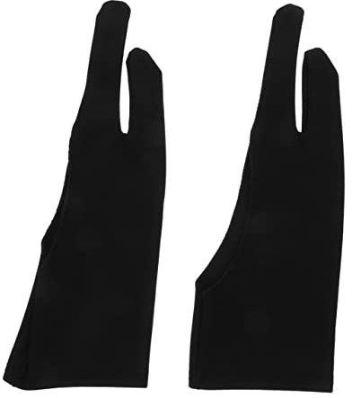 HAPINARY 3stücke Zeichenhandschuhe Für Tablet-Zeichnung Zwei-Finger-Handschuhe Künstlerhandschuhe Anti-Touch-Handschuhe Bequemer Für Unbeschwertes Malen