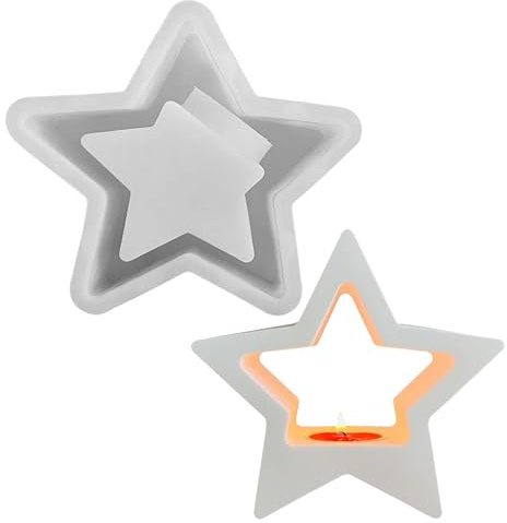 Silikonform Weihnachten Stern - Gießformen für Kerzenhalter - Giessformen Silikon (A)