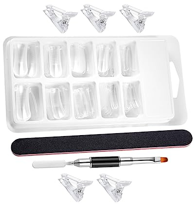 WEKADRIN Kit de Moules pour Extensions Ongles Pochoirs et Outils de Manucure Set de Manucure pour Nail Art DIY