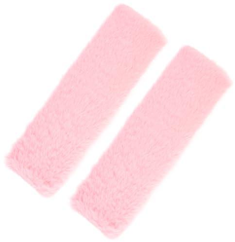 2 PCS Almohadillas para Cinturón de Seguridad de Coche en Piel Sintética de Conejo, Funda Protector para Cinturones de Seguridad para Adultos y Niños, Comodidad y Estilo(Rosa)