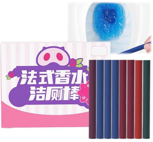 Perfume Toilet Bowl Cleane-r Sticks,Multi-functional Deodorizing Toilet Cleaning Sticks,Toile-t Limescale Remover,Descaling Toile-t Cleane-r,Toil-et Tank Clean-er Cleaning Perfume Stick