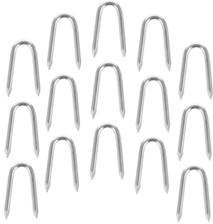 Garneck Lot De 200 Clous De Clôture Attaches De Clôture Clous De Clôture En Fil D'Acier Clips De Montage Pour Clôtures Agricoles Attaches De Clôture En Fil De Fer Agrafes De