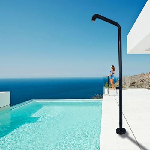 Asiwnshw Doccia Portatile a Bordo Piscina, Alta 6,5 ​​Piedi, Doccia da Giardino con piedistallo e comandi valvola, per Spa da Spiaggia, Piscina e Cortile all'aperto