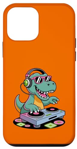 Tocadiscos DJ Dino Funny Music Lover Dinosaur Vibes Carcasa para iPhone 12 mini