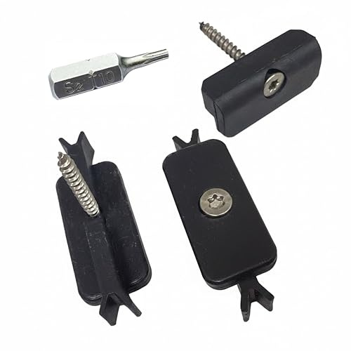 200 Stk. WPC Clips 7mm + Schrauben + 40 Start Endclips + Bit Befestigung Klammern Montageclips Terrassenclips