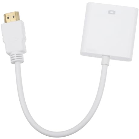CONGARTENO Adattatore Video Digitale a Vga Cavo 1080p Convertitore Segnale Per Pc Laptop Monitor, Cavo Multifunzione Per Ufficio e Home Entertainment, Bianco