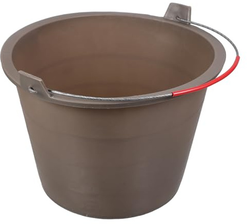 Sosoport Cubo de Plástico Grueso de 10 litros con Asa Cubo Portátil Vacío para Cemento y Arena para Obras de Construcción y Uso Doméstico para Materiales Húmedos