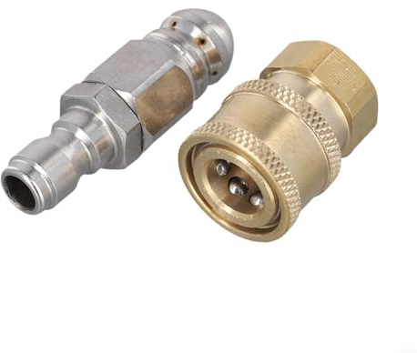 Accessori per idropulitrice per ugelli di pulizia degli scarichi, kit in acciaio inox per una pulizia efficace di tubi, fognature e scarichi