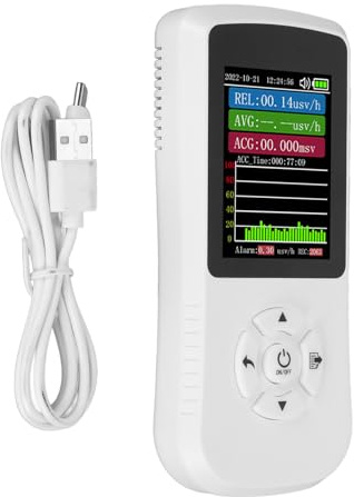 Almeigrity Geigerzähler, nuklearer Strahlungsdetektor, 2,8-Zoll-LED-Display, X, Y, β-Strahlen, tragbares Strahlungsdosimeter, eingebauter Summer