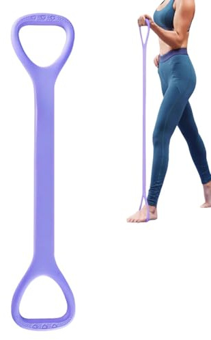 Figura 8 Banda de resistencia con asas, correa elástica de silicona para ejercicio, bandas de resistencia para gimnasio, yoga, pilates, brazo, espalda, pecho, hombro, pierna elástica