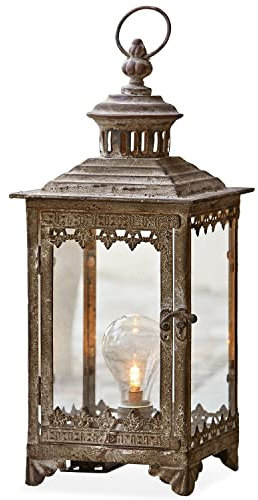 Loberon Lanterna a LED Féerie, Marrone Antico