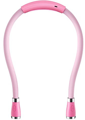 SingHong LED Neck Light, Book Light, Reading Lamp, USB-C Rechargeable, Hands Free, 4 LED Bulbs, 4 Adjustable Brightness, for Reading in Bed or Reading in Car Lamp (Pink)