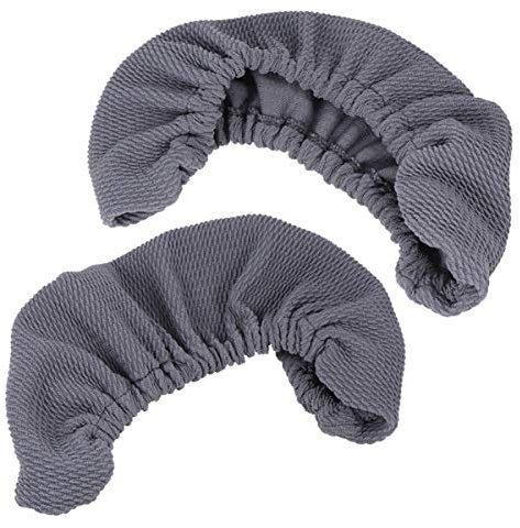 2 Stück Bürostuhl-Armlehnen-Schonbezüge und Ellbogen-Kissen (grau)