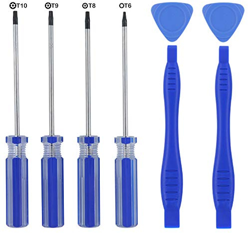 T6 T8 T9 T10 Torx Screwdriver Precision Magnetic Screwdriver Set Repair Tool Kit for Xbox One/Xbox 360 Controller/PS3/PS4,with Safe Pry Tools
