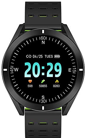 HUYA Orologio da Polso Intelligente Impermeabile Sfigmomanometro Cardiofrequenzimetro Smart Wristband Fitness Band Fitness Tracker Bracciale Peso,Green