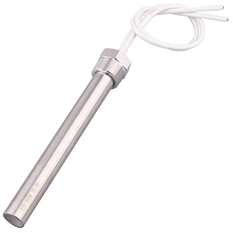 DERNORD Calentador de cartucho de inmersión de 12 V 200 W, repuesto de elemento calefactor de varilla caliente, rosca de 3/4 pulgadas