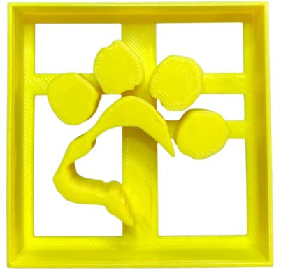 The Cookie Cutter Hub Cortador cuadrado de galletas de pata de 7 cm para galletas de galletas de arcilla para hornear decoración