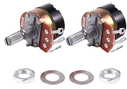 RIKEL 2Pcs 500K Ohm Single Linear Taper Potentiometer mit ein/-Schalter