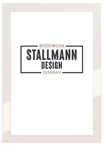 Stallmann Design SD Bilderrahmen mit Acrylglas-Antireflex, Rahmen new modern in 68x98 cm weiß glanz, zum vertikalen oder horizontalen Aufhängen
