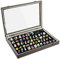 Pin-Vitrine, Brosche Collection Vitrine Mit Clear Window Schmucklade Schmuckkasten Broschen-Sammelvitrine Für Hardrock, Abzeichen Sammlernadeln Und Medaillen (Schwarz)