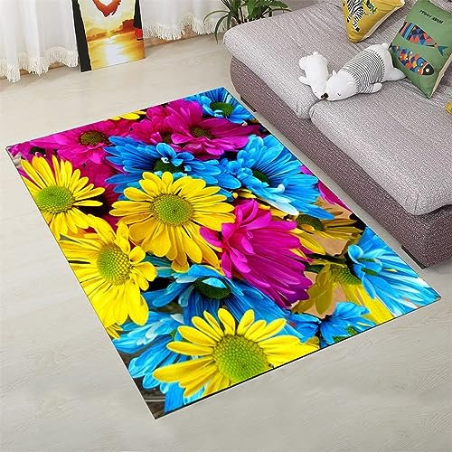 RUGMRZ Rug Der Ozean der Blumen Teppich Badezimmer 8 Farben Auslegware Teppichboden weihnachtsläufer Rug jugendzimmer deko150x210CM