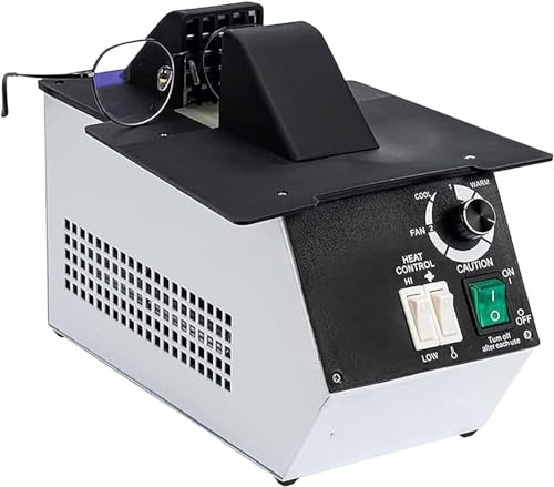 GEHPYYDS Optical Frame Warmer, Eyeglass Heating Equipment, Hot and Cold Air Switching Eyeglasses Heater, 80℃-170℃ Temperature Adjustable,for Non-Metal: Resin/Sheets/etc Spectacle Frames