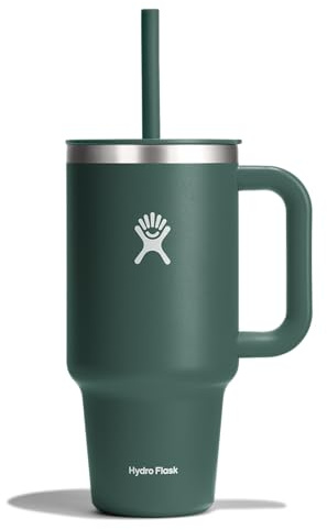 Hydro Flask 32 Oz Travel Tumbler with Handle, Lid and Straw - Insulated Stainless Steel in 32 Oz Fir