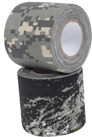 Yardwe 2stücke Camouflage Selbstklebendes Vliesband Multifunktionales Tarnband Für Outdoor-ausrüstung Notfallverbände Schutz Vor Chemikalien Für Jagd Und Camping