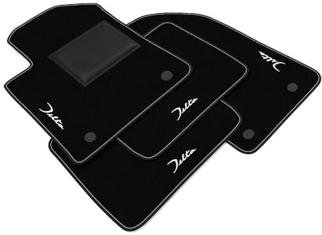 DHCarMats | Alfombrillas de Auto para Lancia Delta Serie III 2008-2014 Bordado | Alfombra de Coche Alfombra Antideslizante | Alfombrillas del Habitáculo - Alfombrillas Laterales