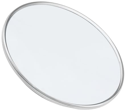 Fockety Espejo de Aumento 30X, Espejo Redondo de 6 Pulgadas de una Cara Espejo de Maquillaje de Alta definición Espejo con Ventosa de Montaje Espejo de Viaje portátil para Maquillaje