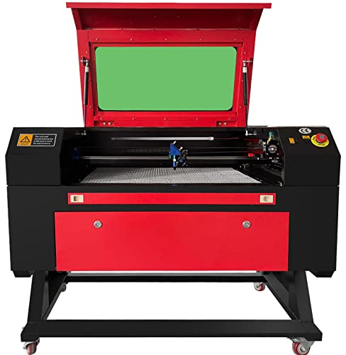 Furvveerr 100W Laser Graviermaschine CO2 900mmx600mm Lasergraviermaschine CO2 Laser Engraving Maschine CO2 Laser Lasergravur Maschine für Holz/Papier/Kunststoff/Leder/Glas/Keramik (60w+unterstützen)