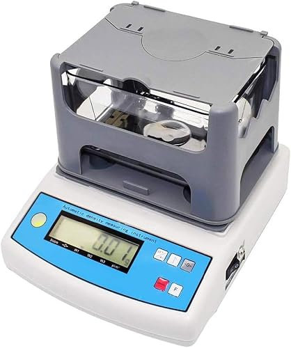 Digitaler Festdichte-Tester mit hoher Genauigkeit, elektronisches Feststoffdichtemessgerät für Kunststoff-, Gummigranulat-Dichteprüfung, 0,001 g/cm³ Dichteprüfgerät
