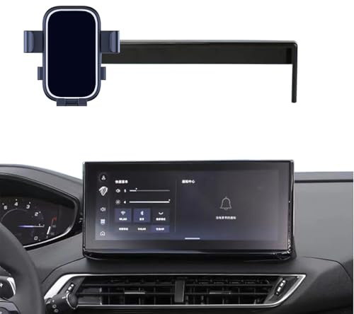 Support de téléphone pour voiture adapté pour Peugeot 4008 5008 2021-2024, support de navigation à écran avec grille d'aération, rotation à 360°, support de téléphone à gravité pour smartphone
