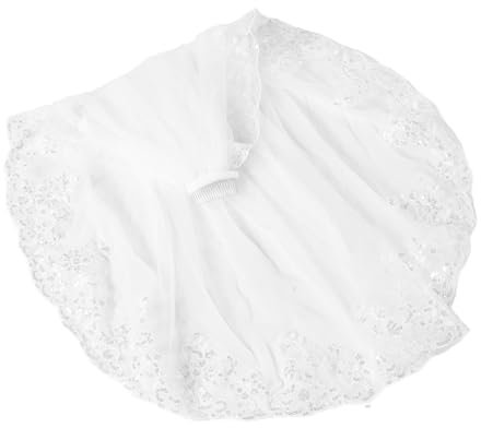 GALPADA Brautschleier Mit Dekorativem Kamm Elegante Hochzeitsaccessoires Für Bräute Lange Spitzen Und Netzschleier Für Hochzeiten Brautfrisuren Und Besondere Anlässe