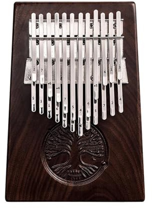 Professionelle Kalimba Kalimba Daumenklavier Mit 24/34 Tasten, B/C-Ton, Doppellagig, Schwarzes Walnussholz, Anfänger, Professionelles Instrument, Geschenk Mit Taschen-Tonabnehmer(24 Key C)