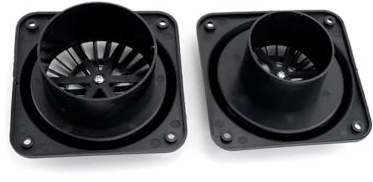 HGYFS5 lüftungsgitter für wohnmobile 60 Mm 75 Mm Entlüftungsauslass Mit Ventilator, Klimaanlage, Kanal, Schwarz maxxfan(60mm)