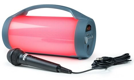Bigben Enceinte Lumineuse sans Fil PARTYBTLITEDB - Bluetooth - Micro Inclus - Effets Lumineux - 50W - Dark Blue