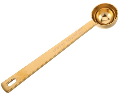 Toddmomy 1 Stück Kaffeedosierlöffel,Edelstahl langlebiges Kaffeelöffel Kaffeelöffel Portionierer Messlöffel mit Drahtgriff für Gemahlenen Kaffee