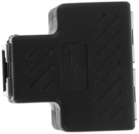 Holibanna Rj45 Ethernet Splitter 1 to 2 High- Adapter Black 3-way Ethernet Connector for Single Device Connection