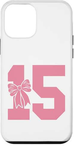 Fiocco rosa per 15° compleanno con fiocco carino 15 anni Custodia per iPhone 12 mini