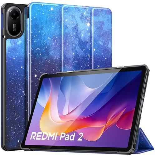 TiMOVO Funda para Xiaomi Redmi Pad 2 11 Pulgadas 2025, NochedeEstrellaAzul | Funda Delgada Ligera, Base Rígida, Soporte Triángulo Ajustable, Auto Activación/Reposo
