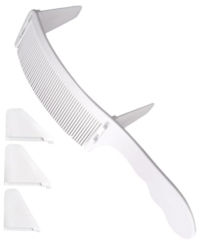 TOPPERFUN Hair Positioning Comb Curved Barber Styling Tool for Men's Haircut Clipper Cutting Comb for Men