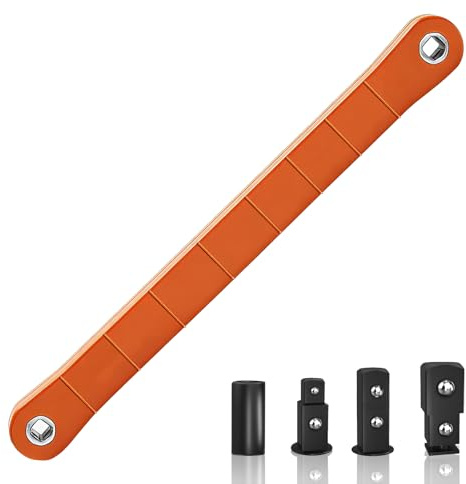 KINDLUME Ratschen Verlängerungen, Schlagschlüssel, Werkzeug KFZ, Verlängerungsschlüssel mit 4 Adaptern, Robuste Carbonstahl-Konstruktion für enge Räume, für Autoreparatur, Fahrradwartung, Heimwerker