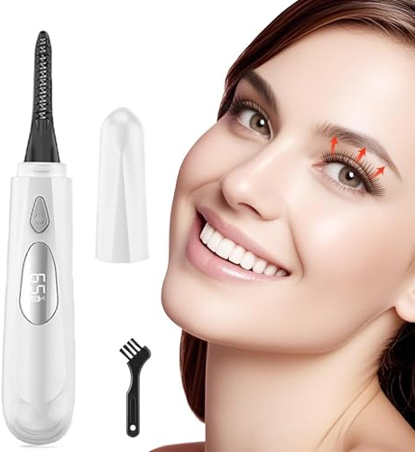 Frogetu Rizador de Pestañas Eléctrico con Calefacción 8 Segundos de Calentamiento Rápido, 4 Modos de Temperatura, USB, Ideal para Todas las Pestañas y Viajes Maquillaje Diario y Ocasiones Especiales