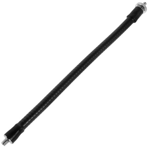 CVUTOVO Metall Mikrofonhalterung mit Flexiblem Schwanenhals 25cm Tischmikrofon Verlängerungsstange mit M5 1/4 zoll Gewinde für Live Streaming und Aufnahmen