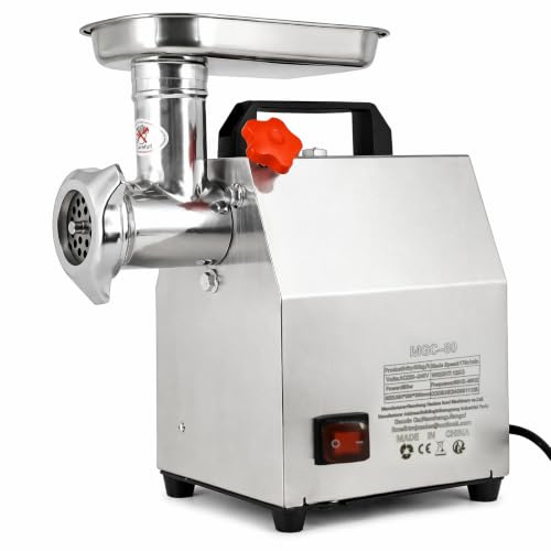 TAIMIKO Commercial Electric Meat Grinder Sausage Maker Filler Mincer 60kg/h | 400W Stainless Steel Mincer Food Processing Machine Meat Chopper