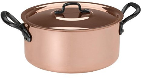 Rame – Pentola con coperchio Ø 16 cm