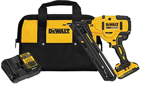 DEWALT DCN650D1 20V MAX XR 15 GA Cordless Angled Finish Nailer Kit